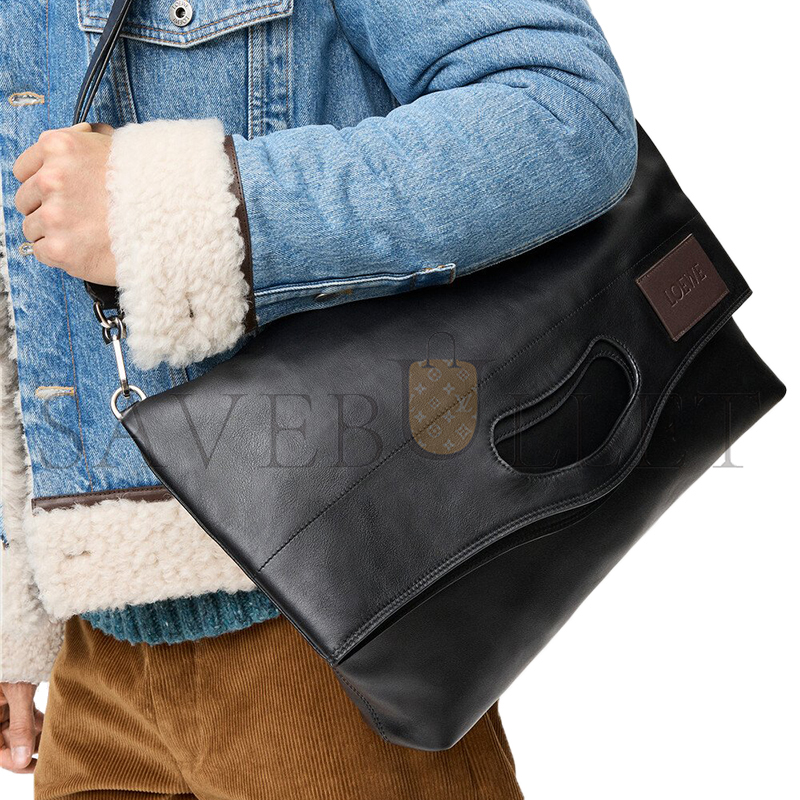 LOEWE BOB FOLDED TOTE IN SHINY SUPPLE CALFSKIN BBOOBTLX01 (47.5*38*9.5cm)